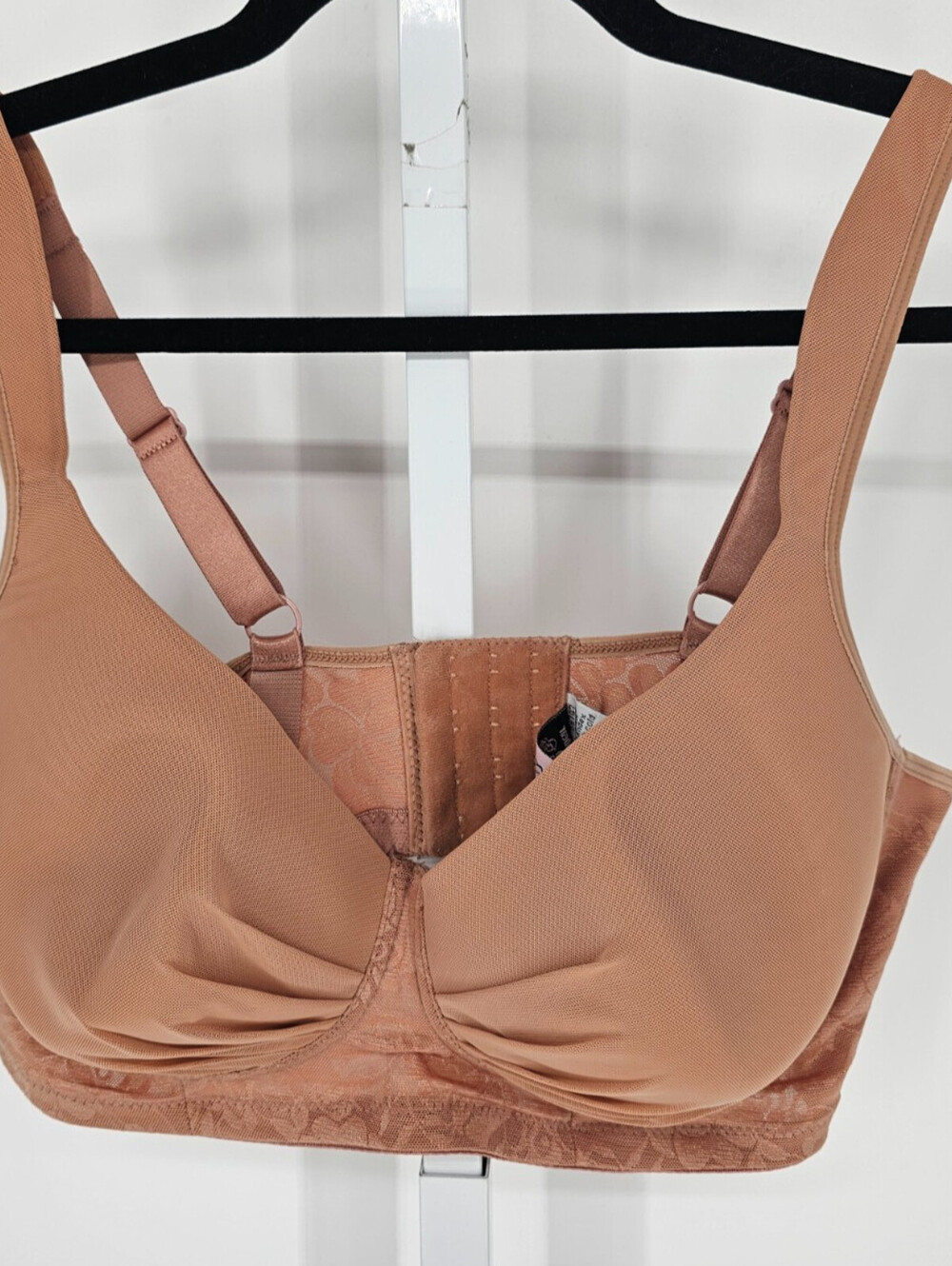 Vtg Shear Shapewear Womens Sz 2X Lightly Lined Sexy T Shirt Bra Dark Beige